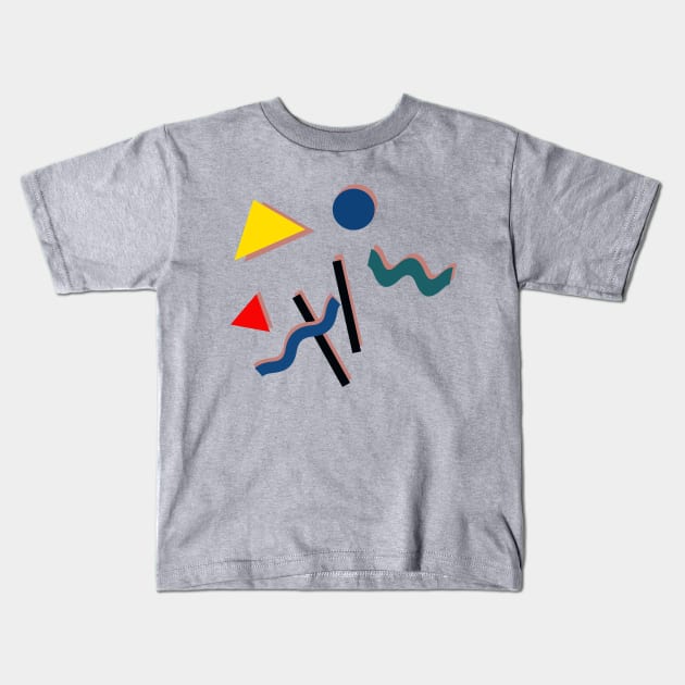 Squiggles and Shapes Kids T-Shirt by FrancisTheThriller